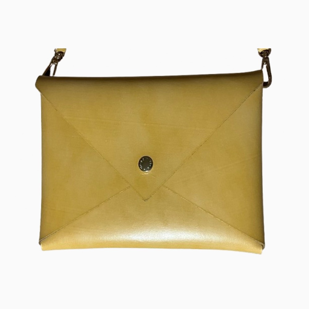 New Nude Leather Envelope Bag, Made in Greece